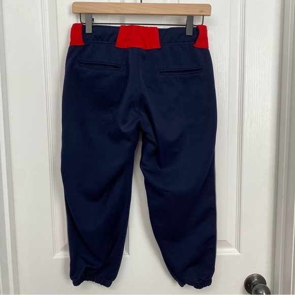 Two Five Apparel Softball Pants Cropped Navy Red Medium - Picture 2 of 14